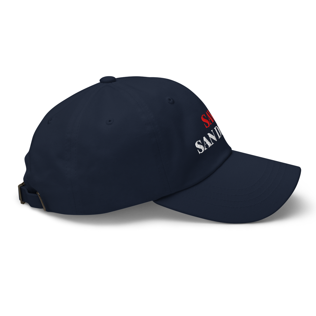 Save San Diego dad hat, navy, right side view