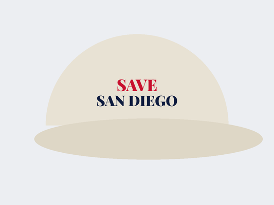 Save San Diego dad hat mockup