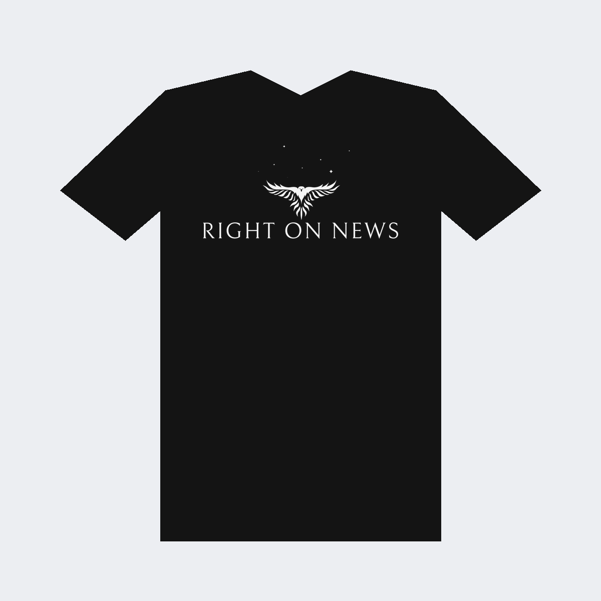 Right On News logo tee, black